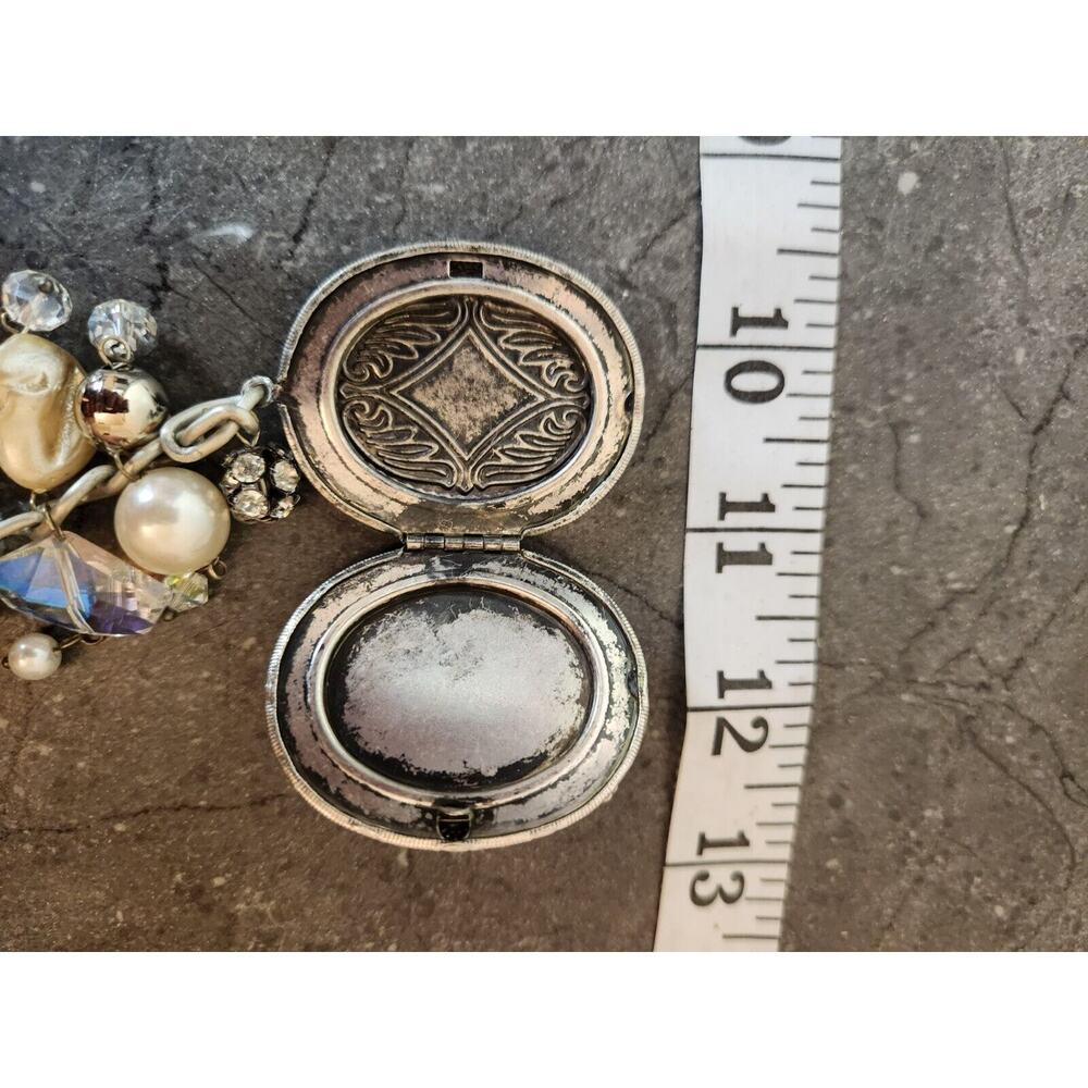 Vintage Beaded Pearl Necklace Locket‎ - Picture 5 of 5